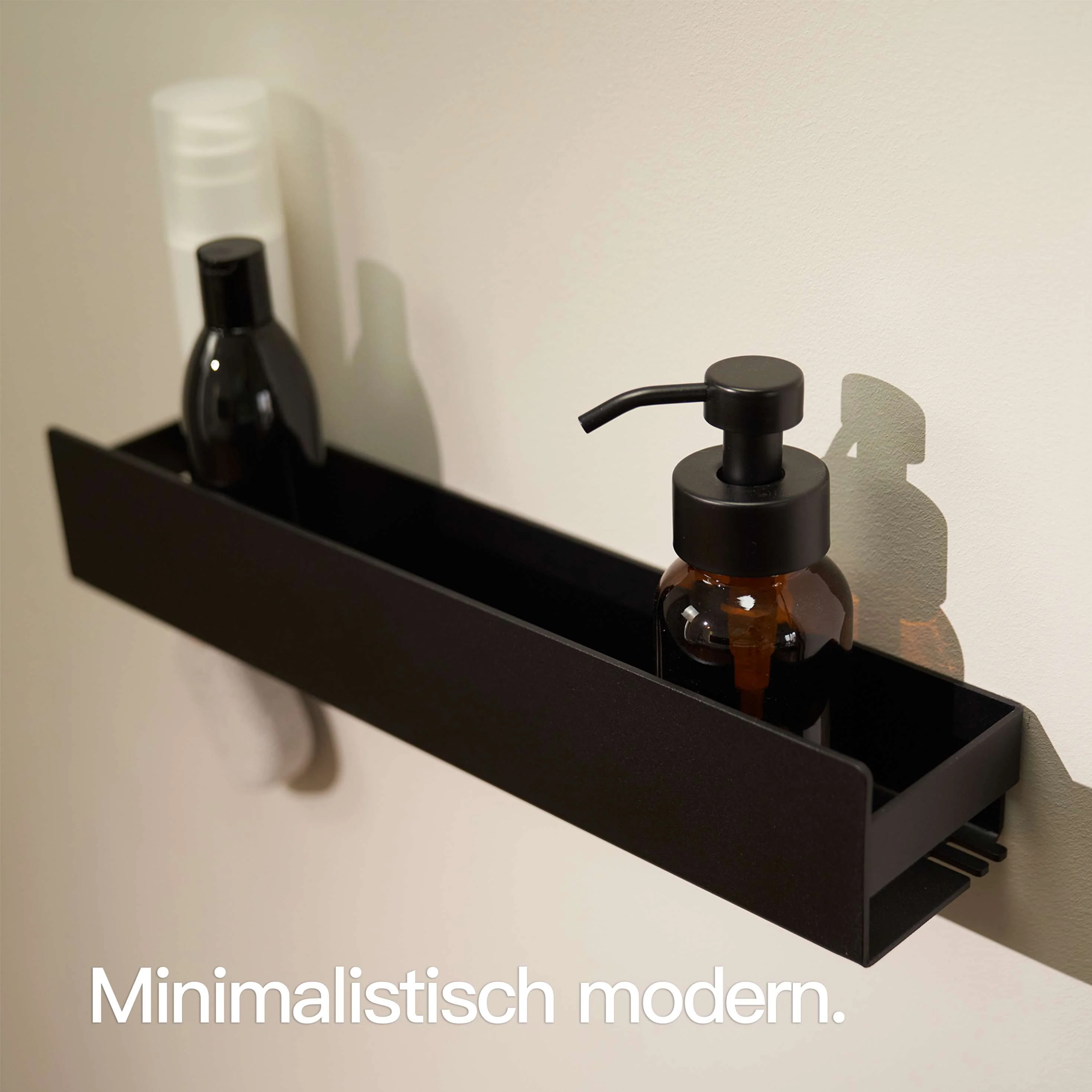 Duschablage ohne Bohren Schwarz - Image 3