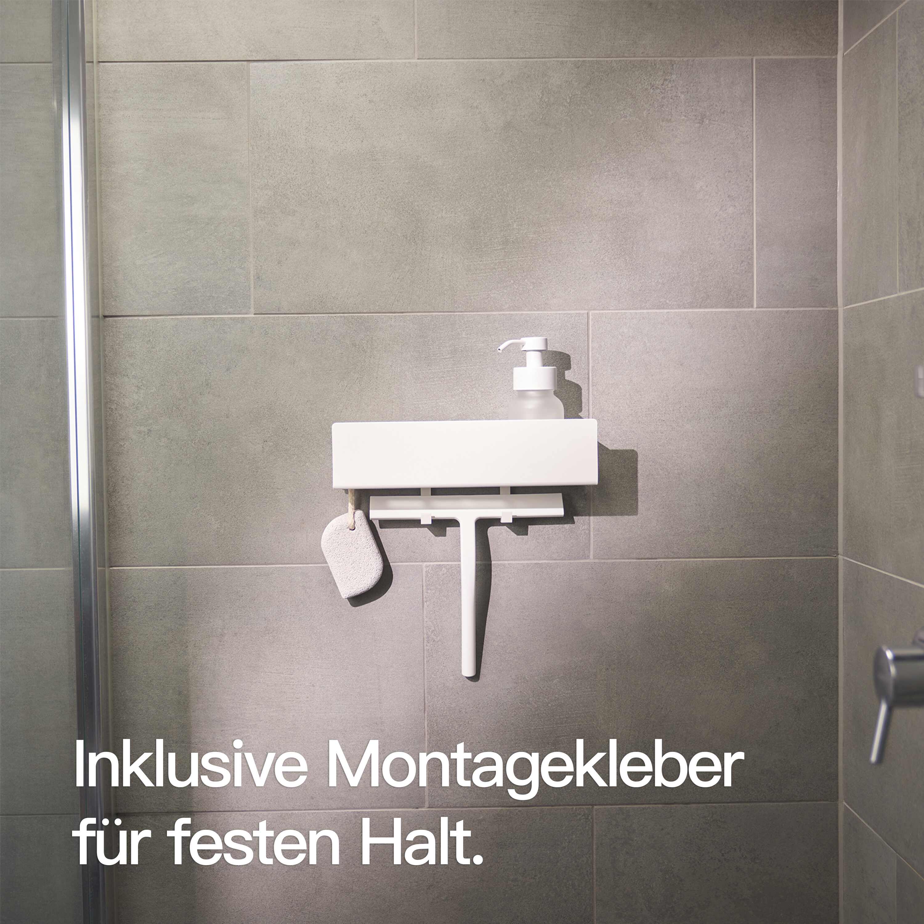 Duschablage ohne Bohren Weiß - Image 14