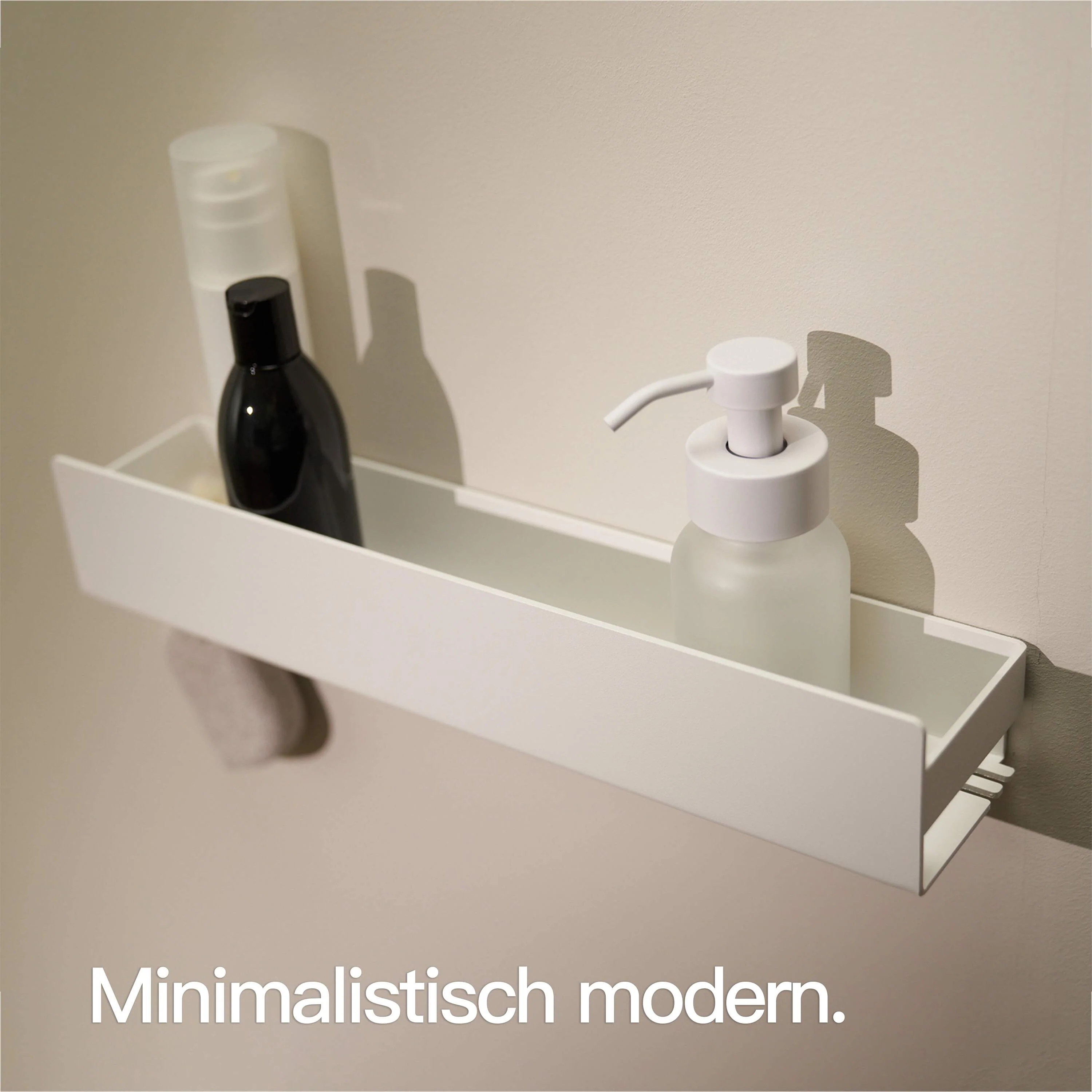 Duschablage ohne Bohren Weiß - Image 3