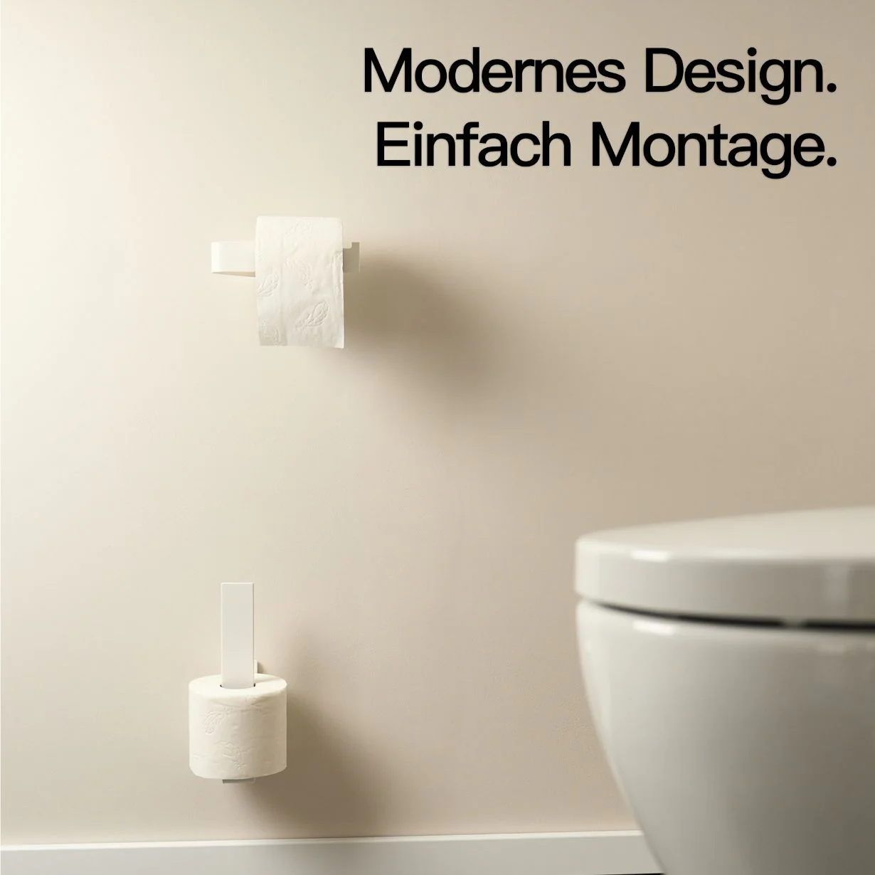 Ersatzrollenhalter ohne Bohren Weiß - Image 3