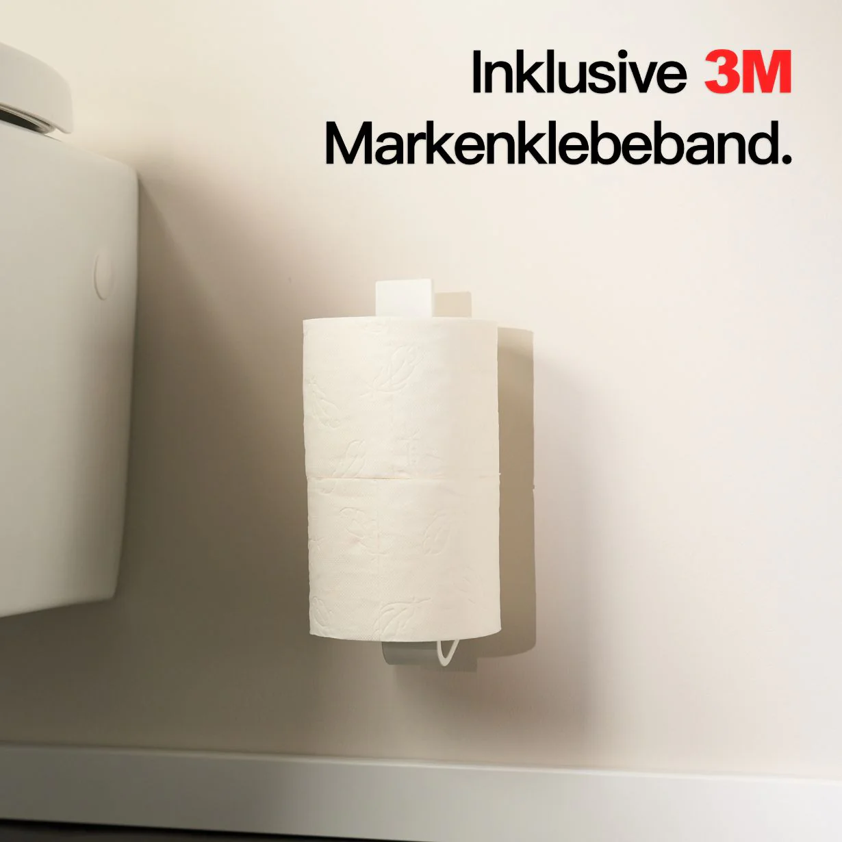 Ersatzrollenhalter ohne Bohren Weiß - Image 4