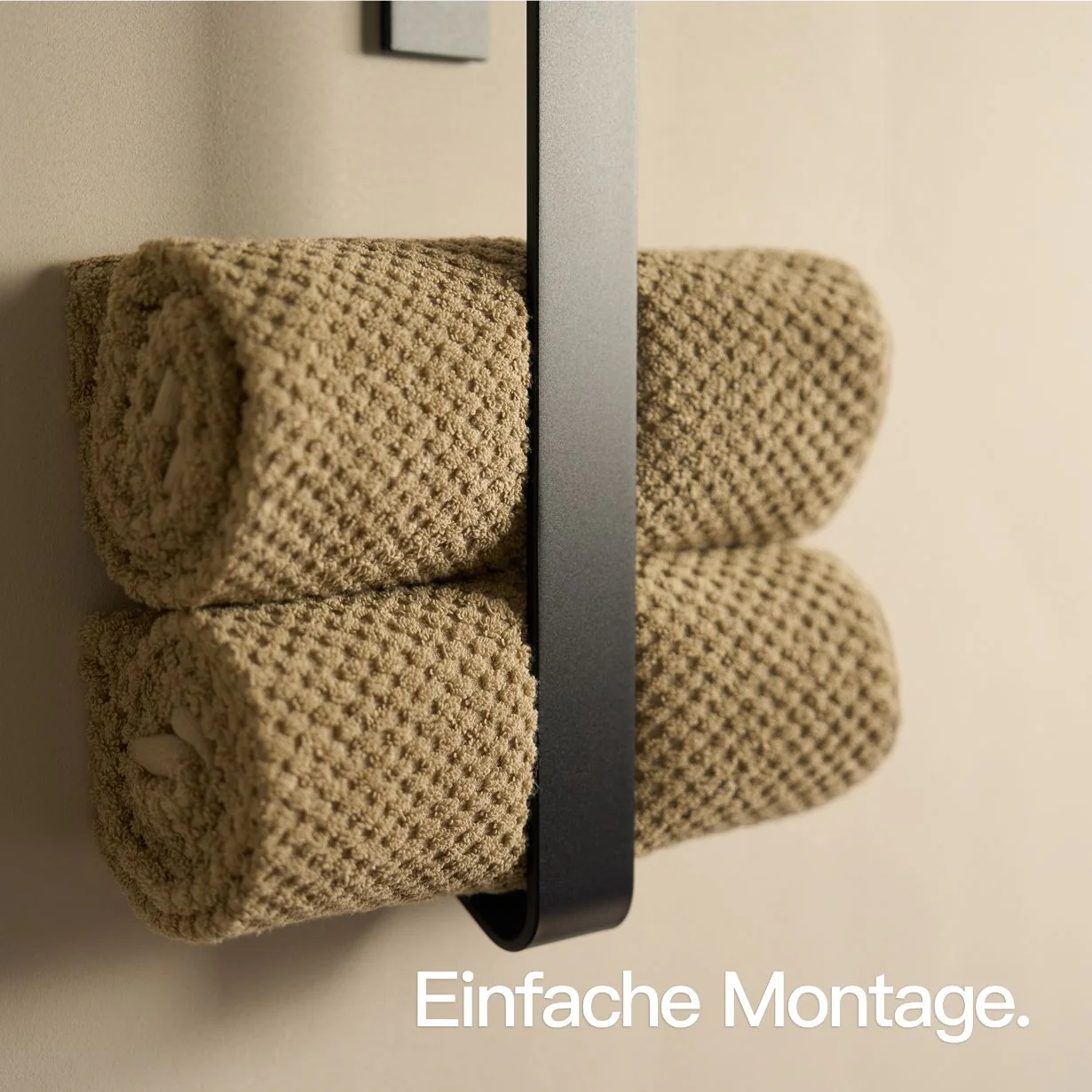 Gästehandtuchhalter ohne Bohren Schwarz - Image 3