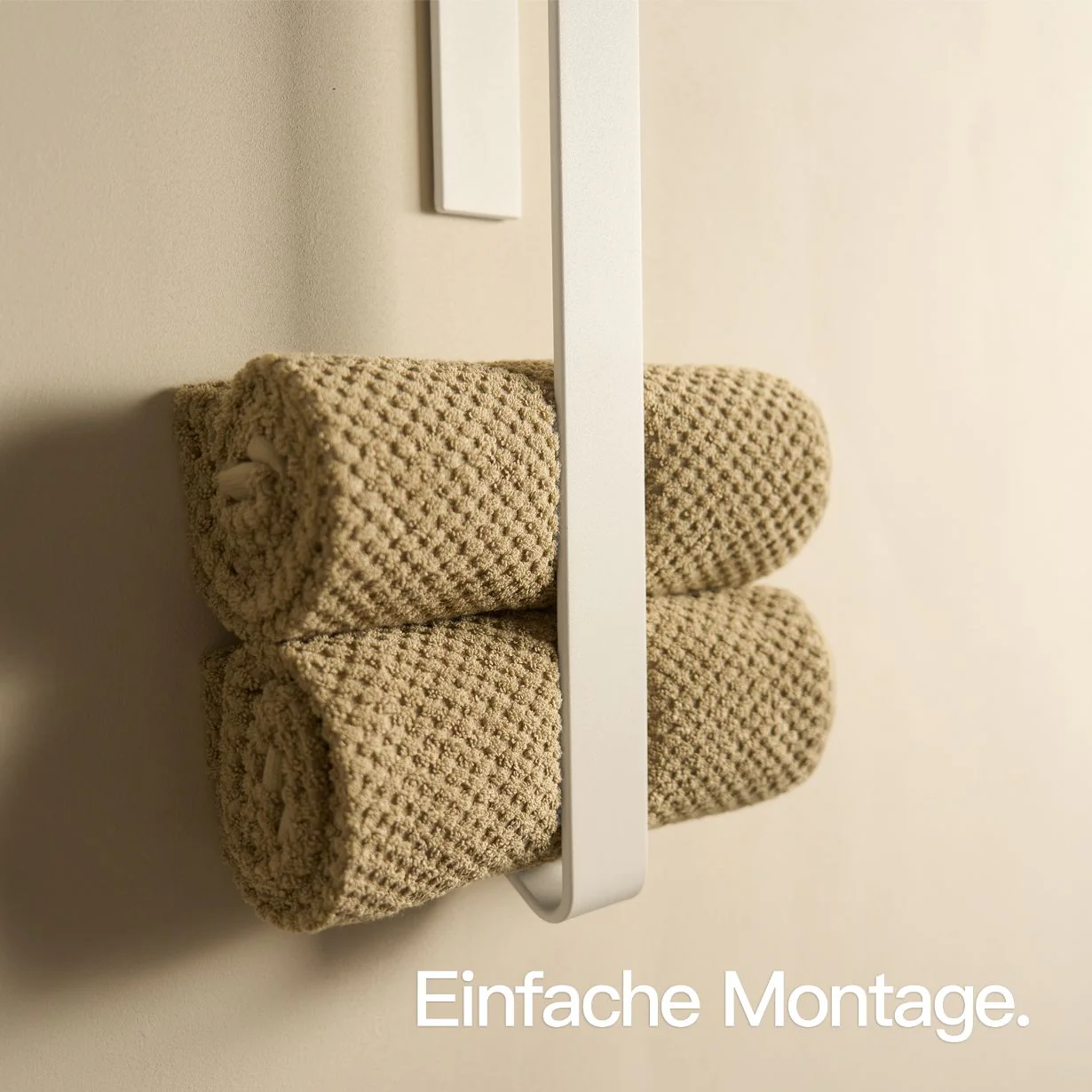 Gästehandtuchhalter ohne Bohren Weiß - Image 3