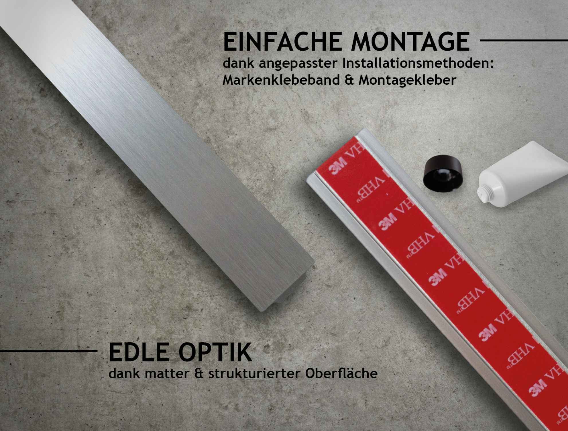 Hakenleiste Küchenleiste selbstklebend Silber - Image 4