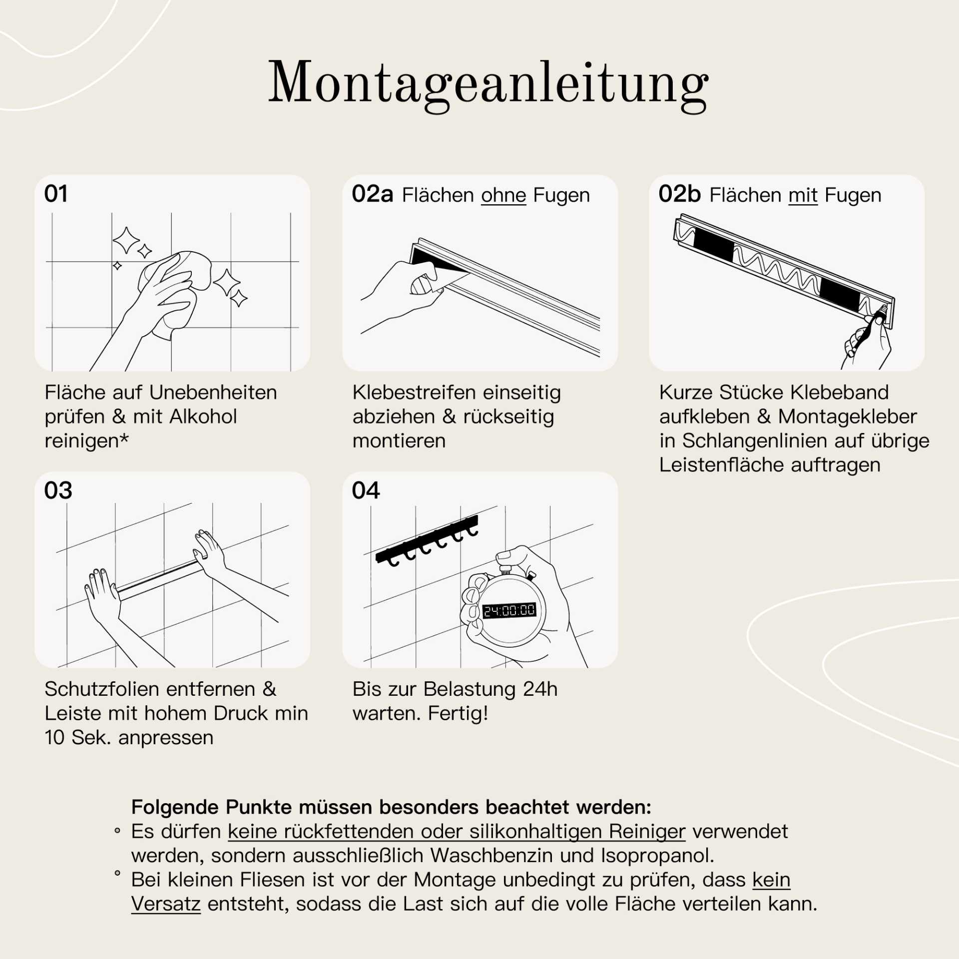 Hakenleiste Küchenleiste selbstklebend Schwarz - Image 6
