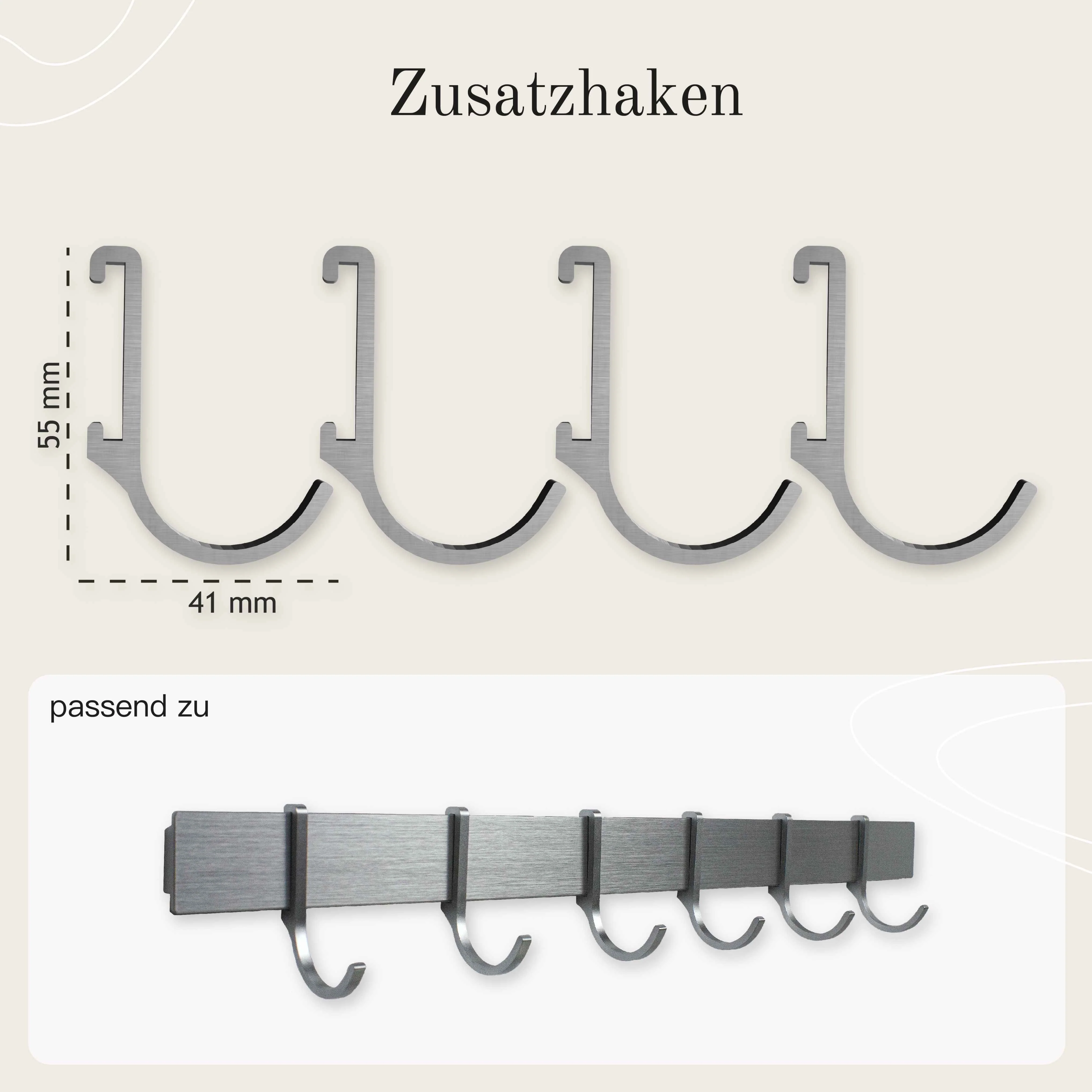 Hakenleiste Küchenleiste selbstklebend Silber - Image 9