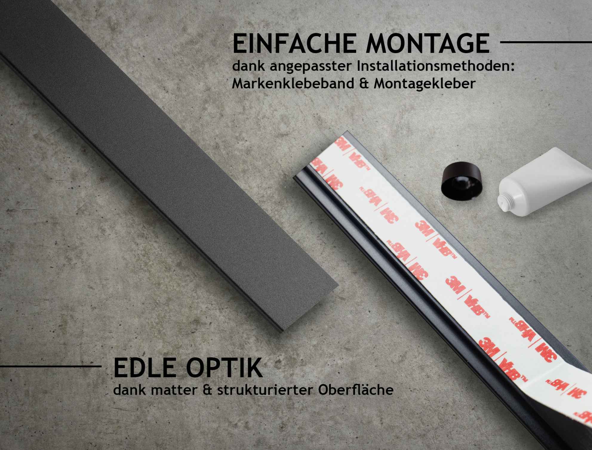 Hakenleiste Küchenleiste selbstklebend Schwarz - Image 4