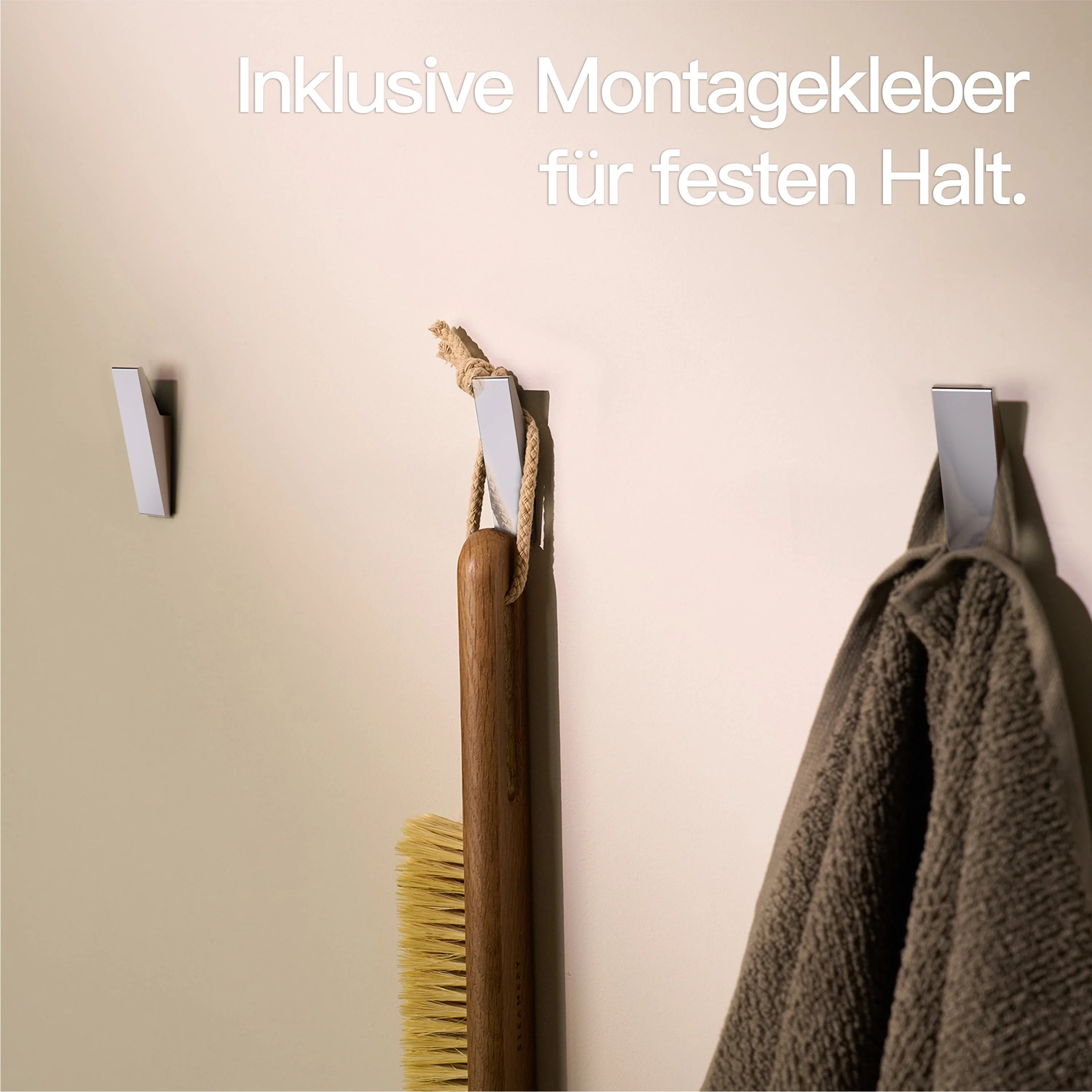 Klebehaken Chrom (4 Stück) - Image 4