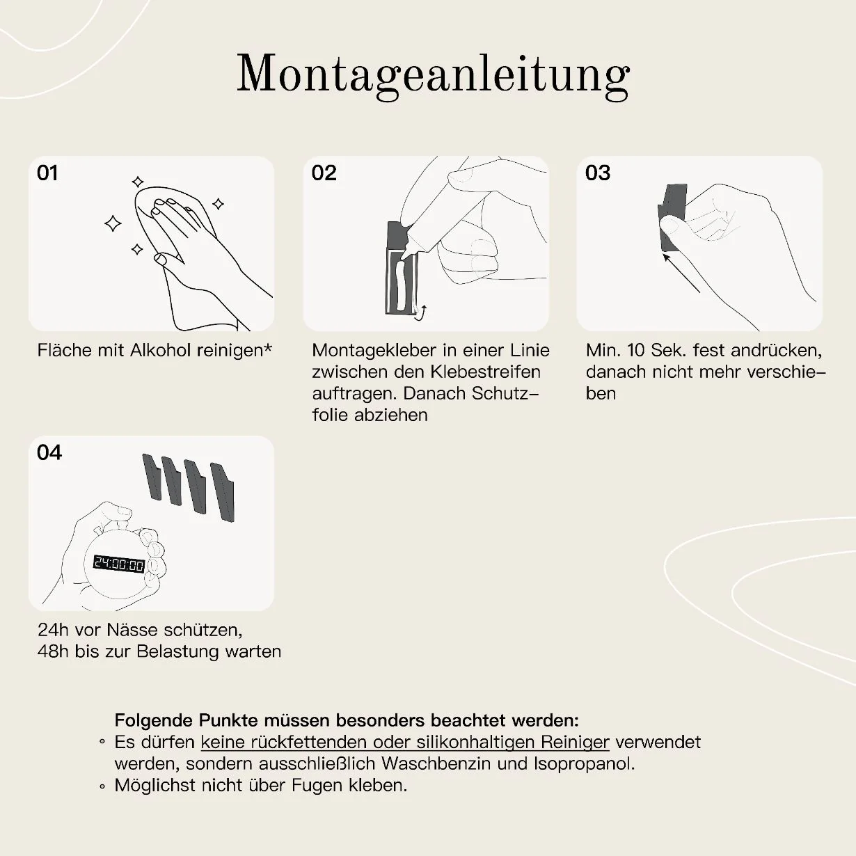 Klebehaken Silber (4 Stück) - Image 6