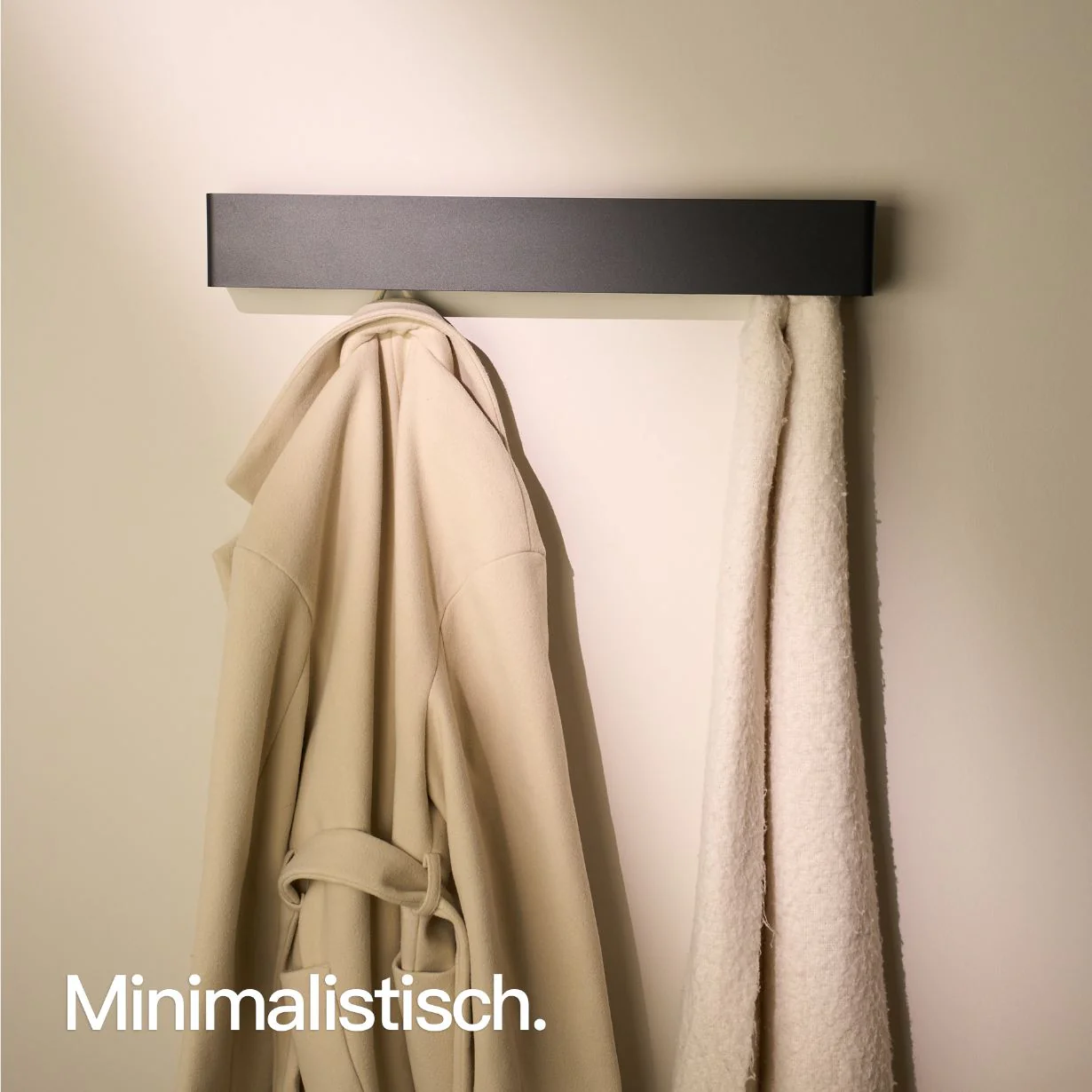 Minimalistische Wandgarderobe Schwarz - Image 11
