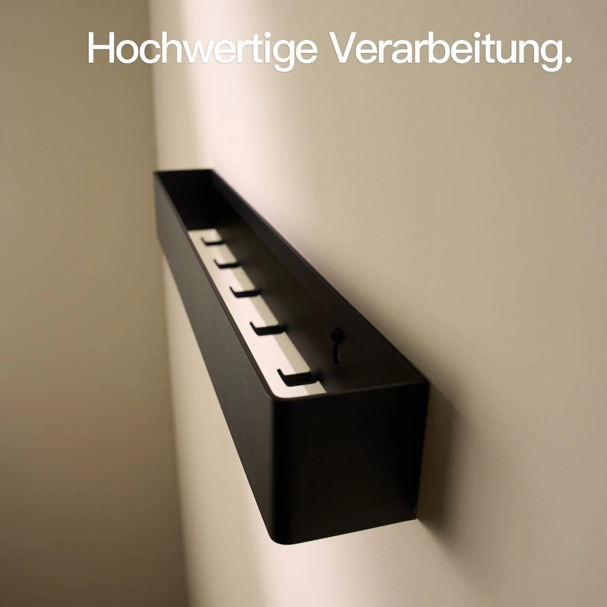 Minimalistische Wandgarderobe Schwarz - Image 12