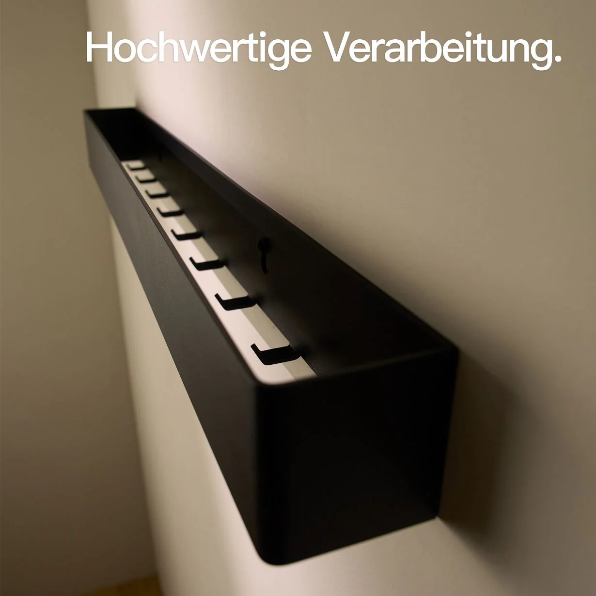 Minimalistische Wandgarderobe Schwarz - Image 5