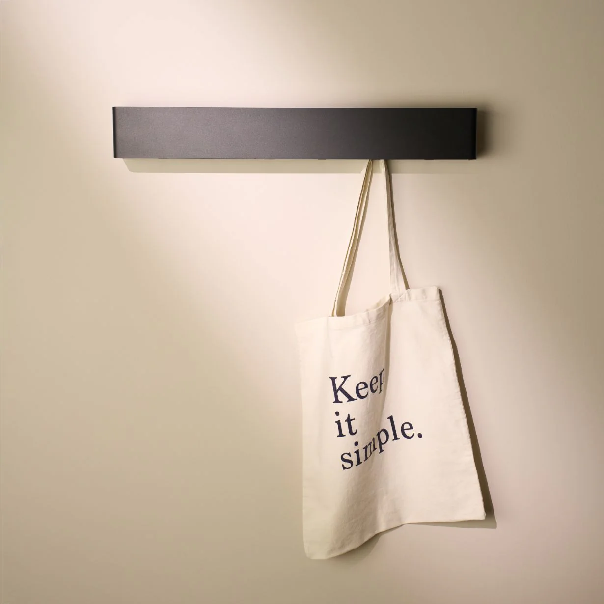 Minimalistische Wandgarderobe Schwarz - Image 8