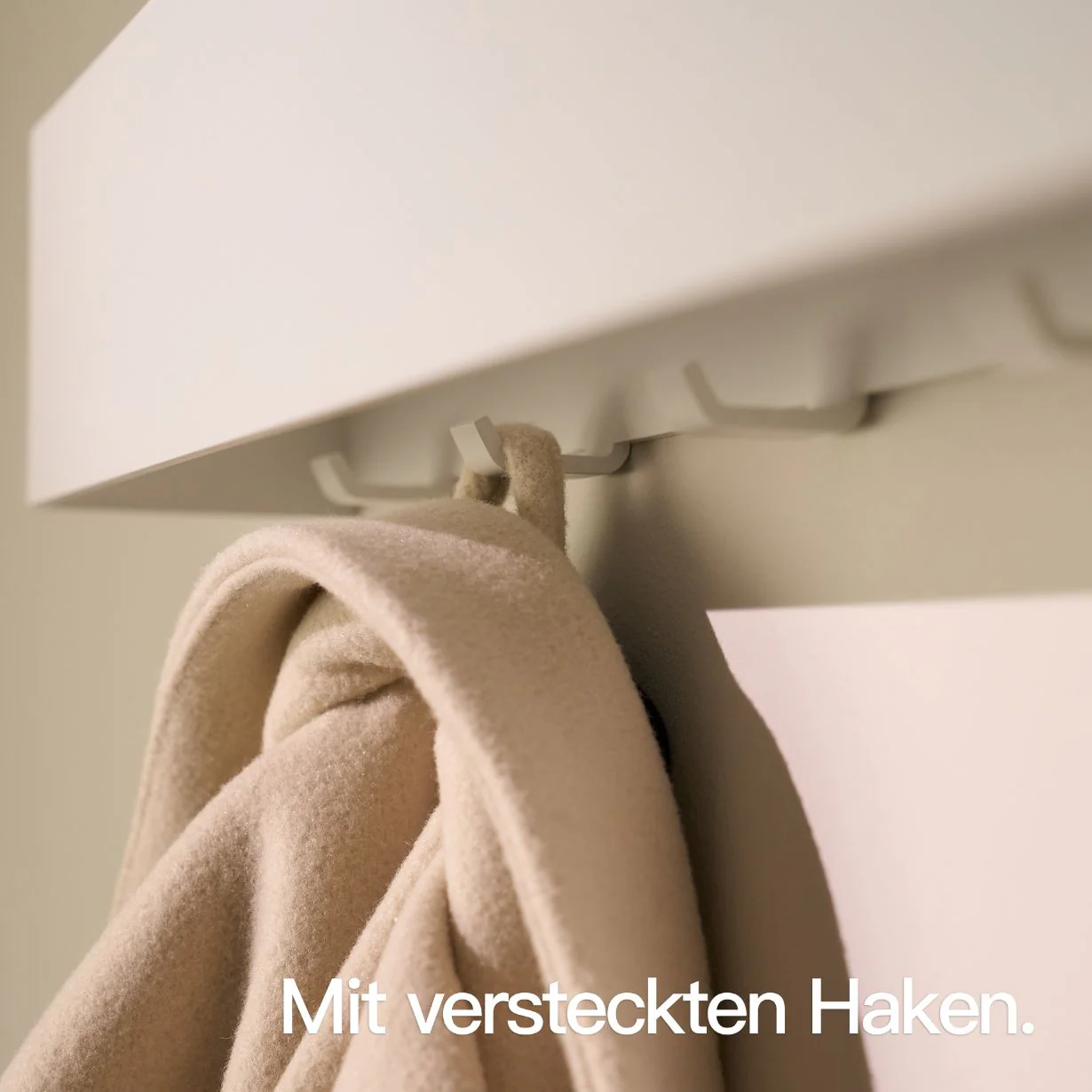 Minimalistische Wandgarderobe Weiß - Image 10