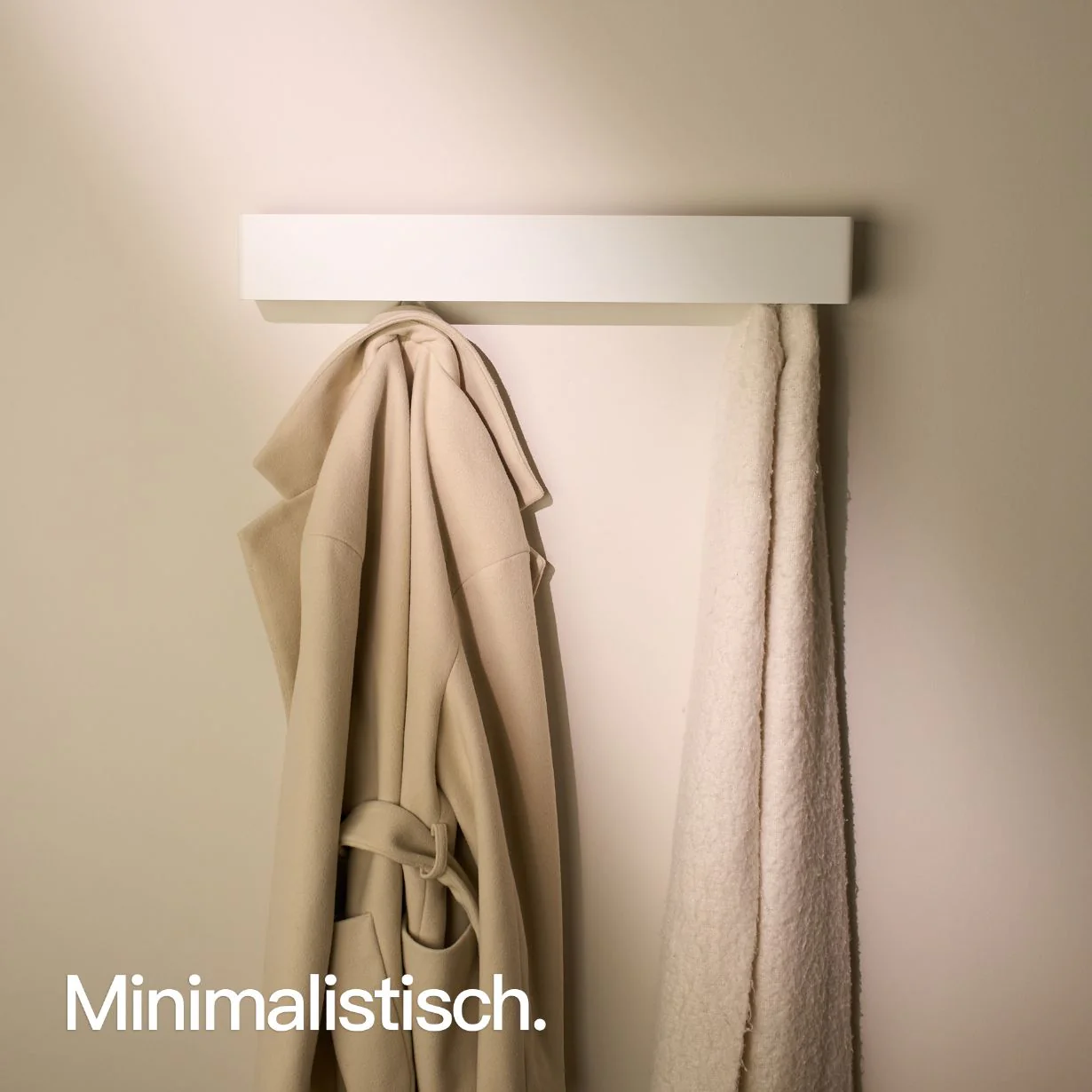 Minimalistische Wandgarderobe Weiß - Image 11