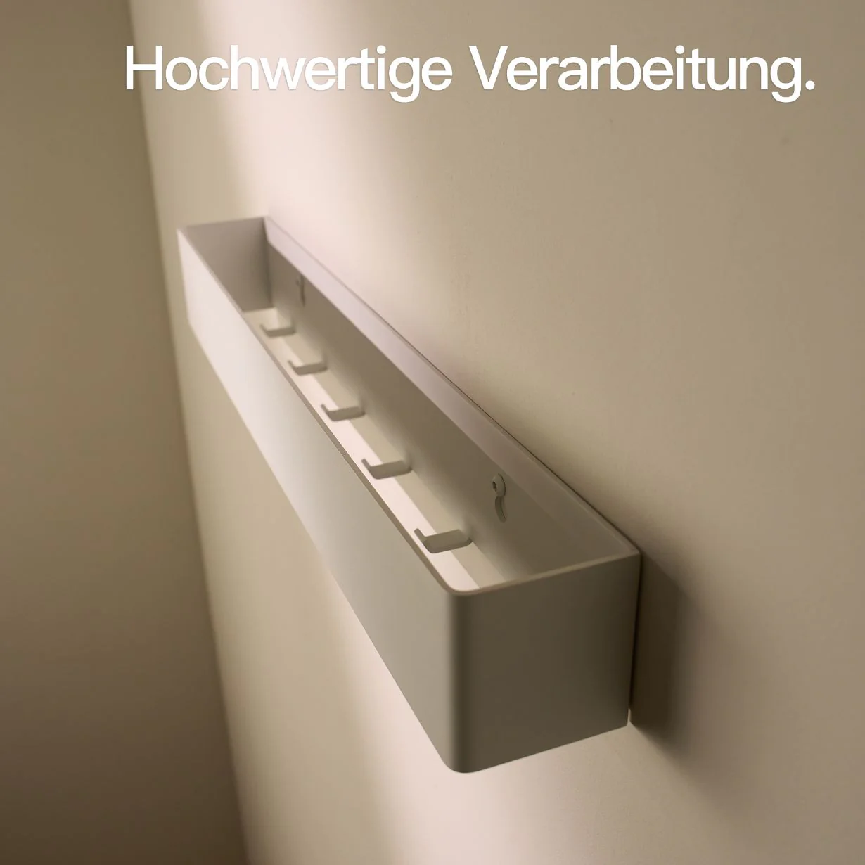 Minimalistische Wandgarderobe Weiß - Image 12