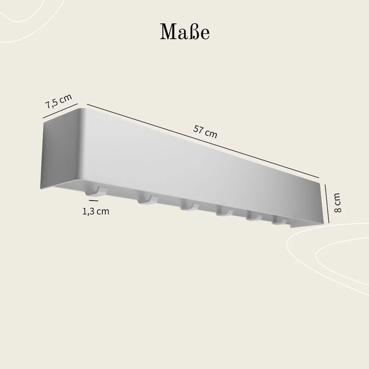 Minimalistische Wandgarderobe Weiß - Image 13