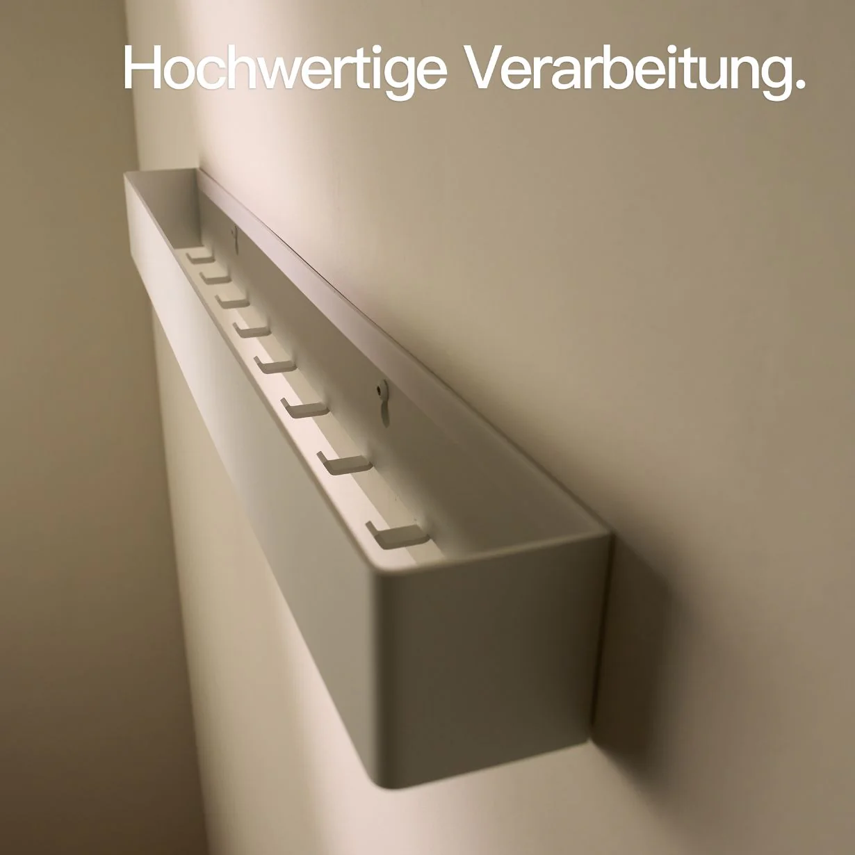 Minimalistische Wandgarderobe Weiß - Image 5
