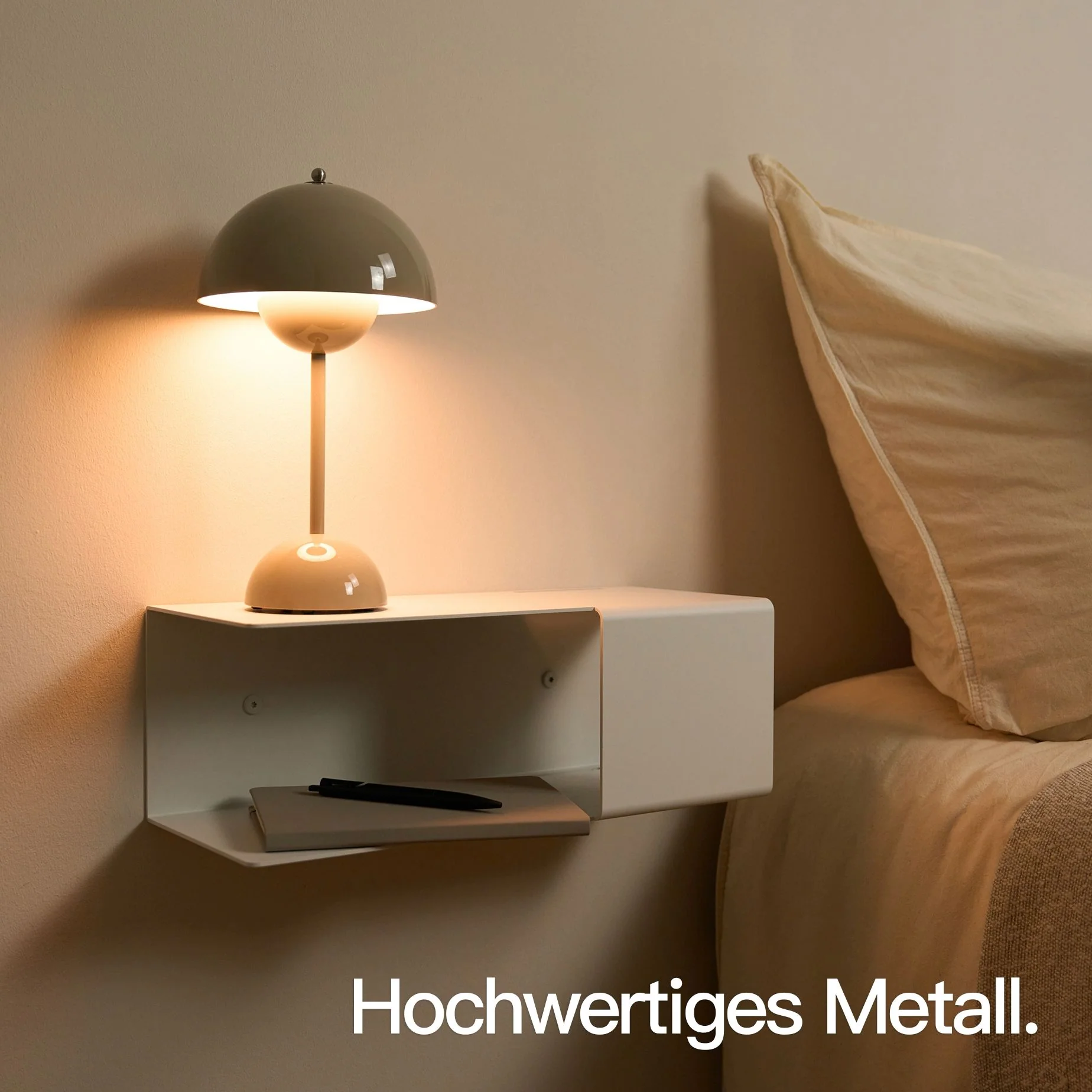 Nachttisch schwebend Weiß - Image 3