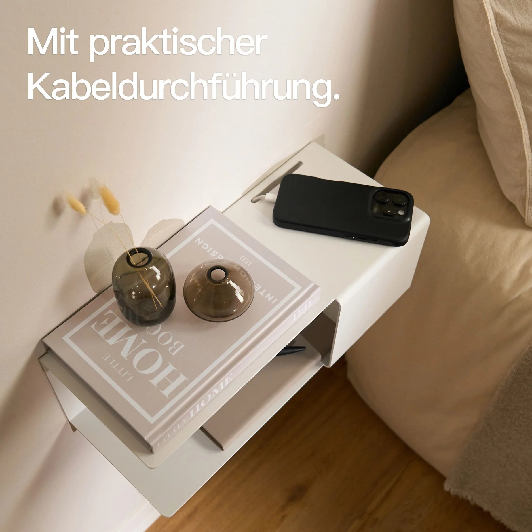 Nachttisch schwebend Weiß - Image 5
