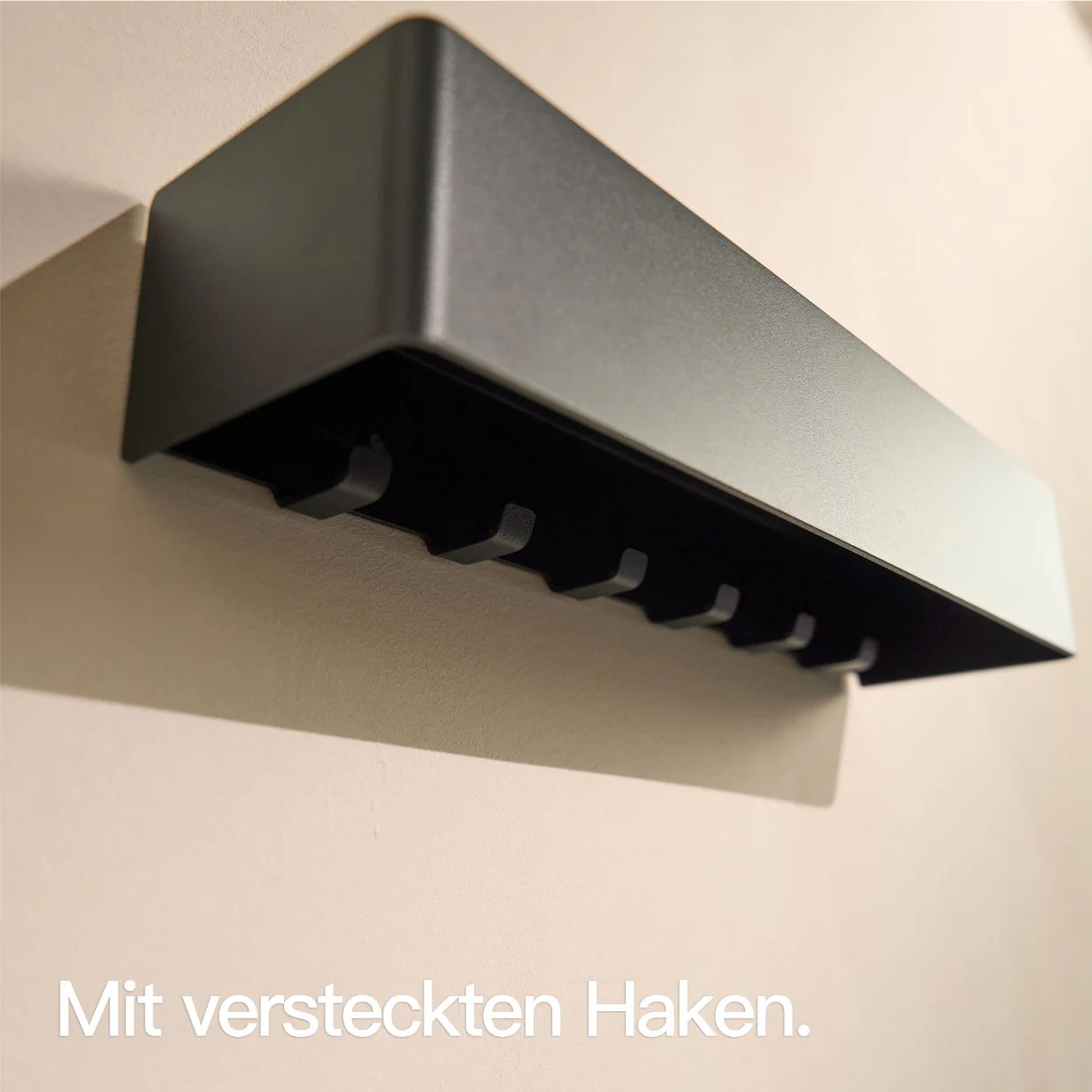 Minimalistisches Schlüsselbrett Schwarz - Image 3