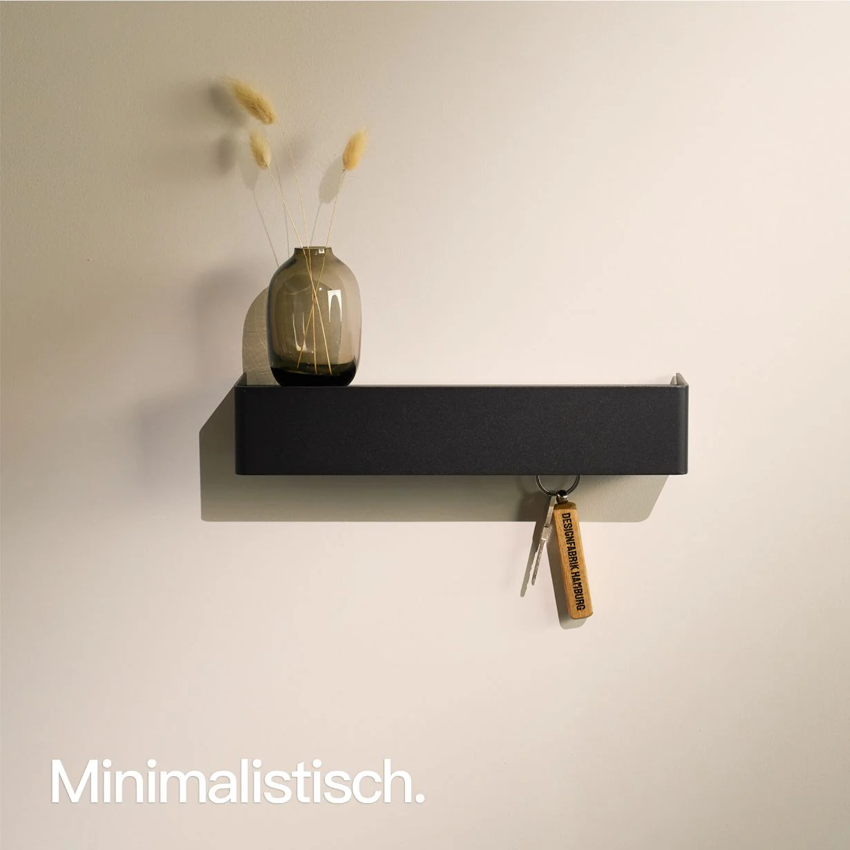 Minimalistisches Schlüsselbrett Schwarz - Image 4
