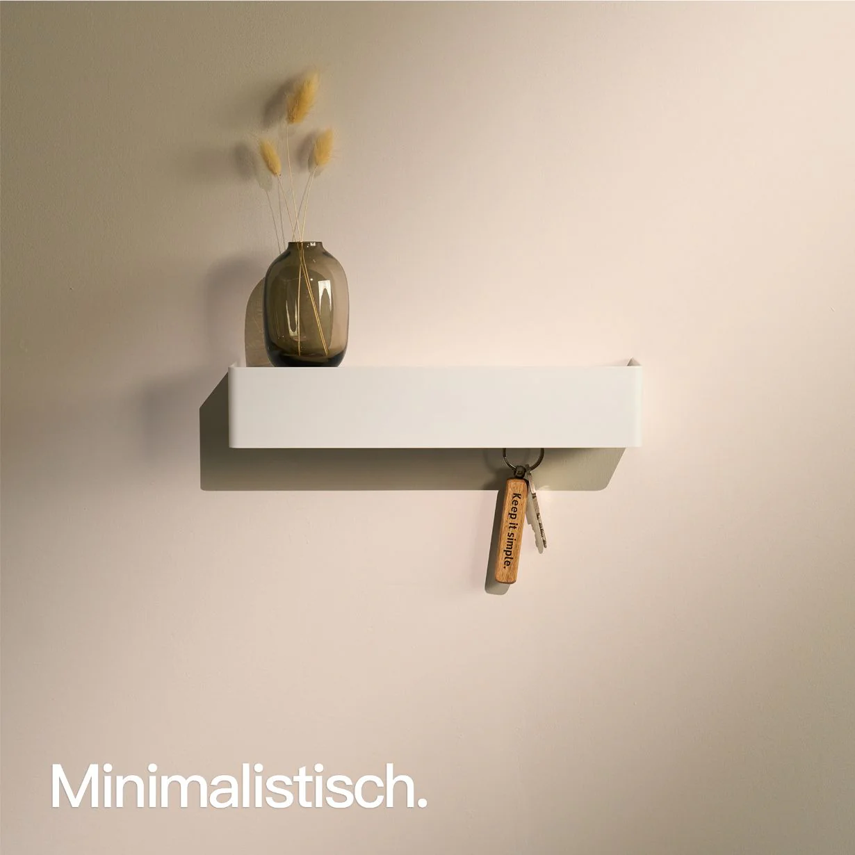 Minimalistisches Schlüsselbrett Weiß - Image 4