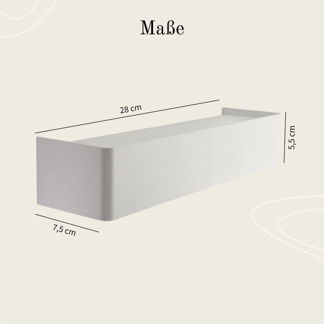 Minimalistisches Schlüsselbrett Weiß - Image 7