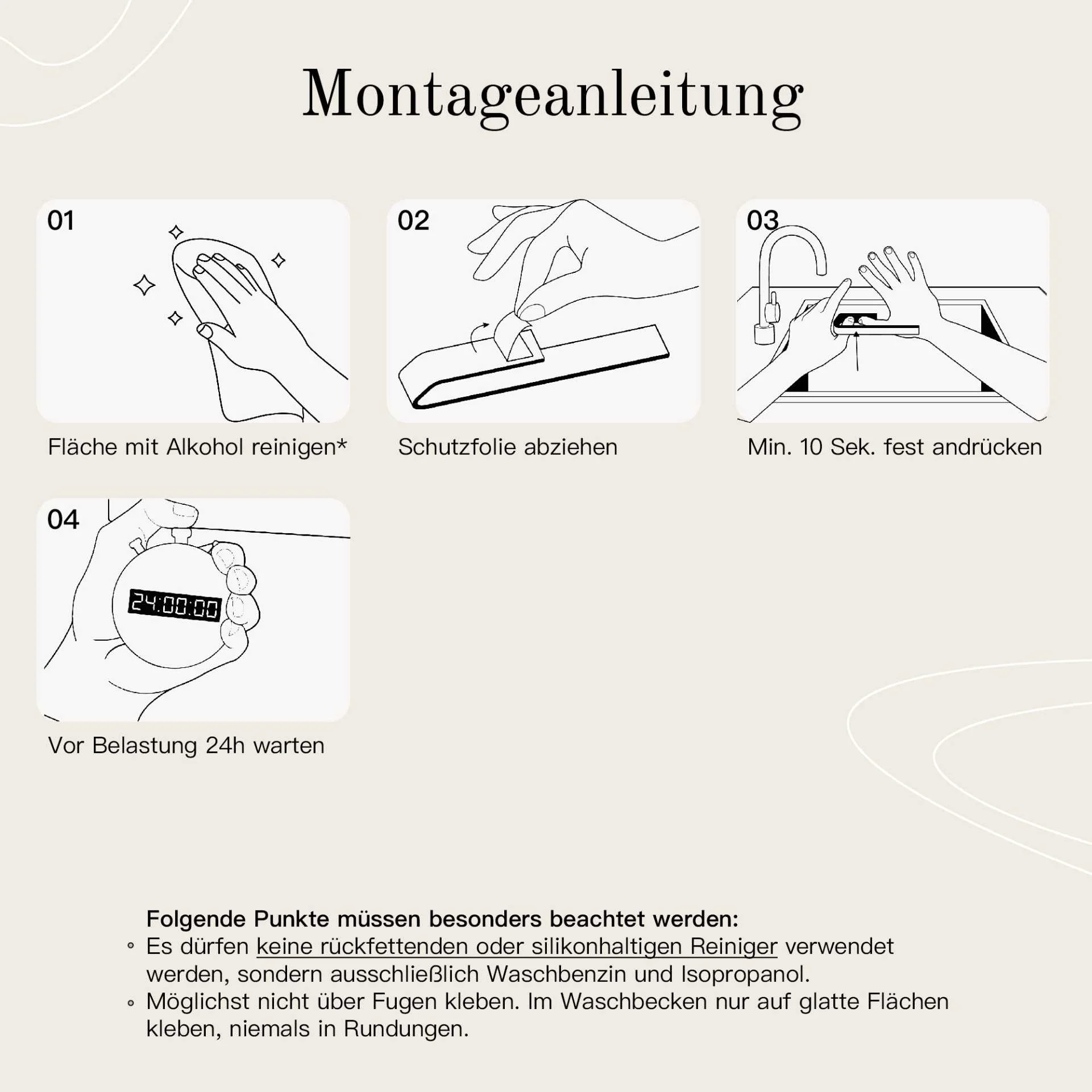 Spültuchhalter ohne Bohren Schwarz - Image 6