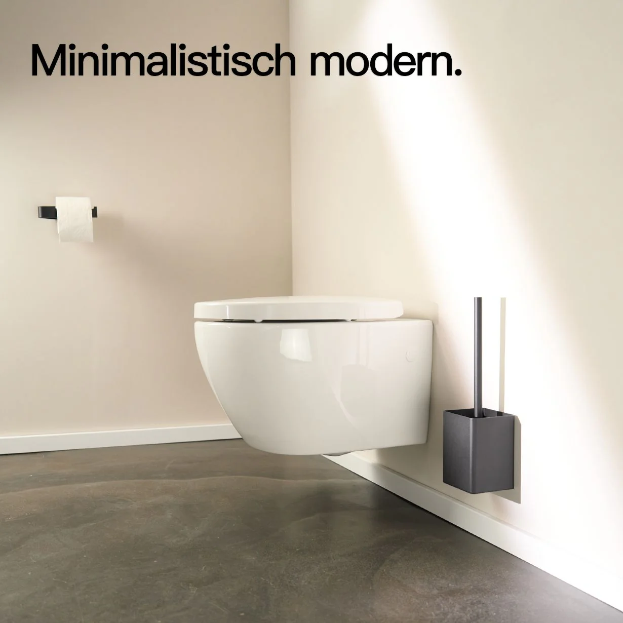 Toilettenbürstenhalter ohne Bohren Schwarz - Image 3