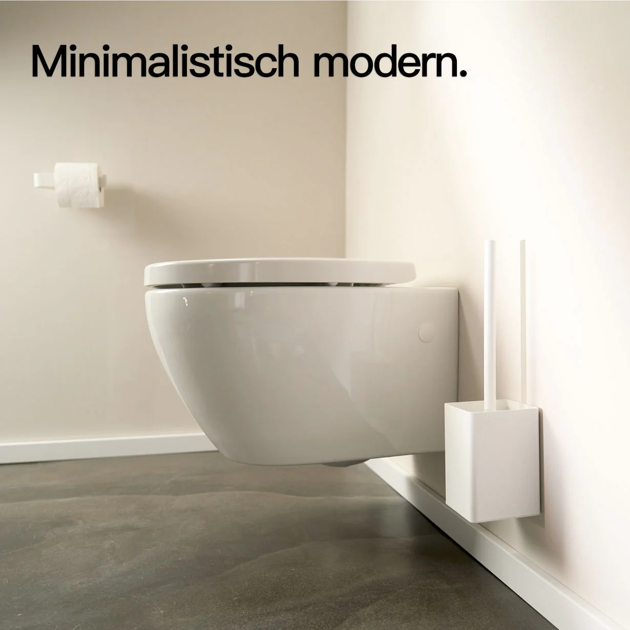 Toilettenbürstenhalter ohne Bohren Weiß - Image 3