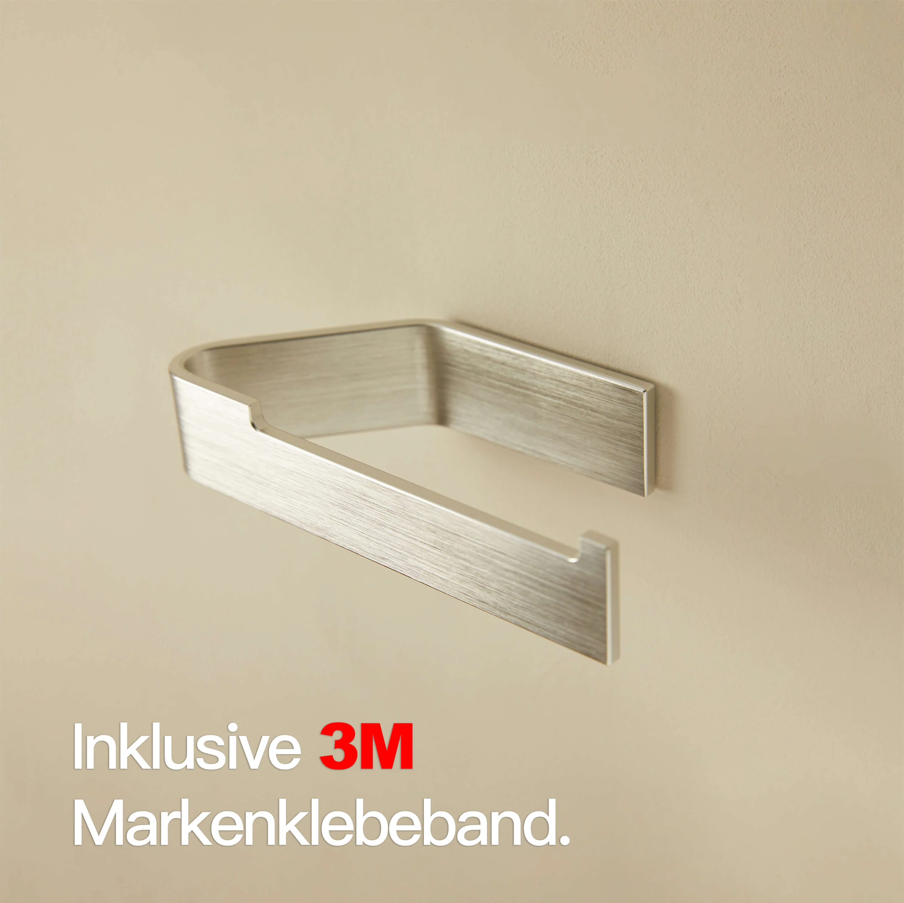 Toilettenpapierhalter ohne Bohren Silbergrau gebürstet - Image 5