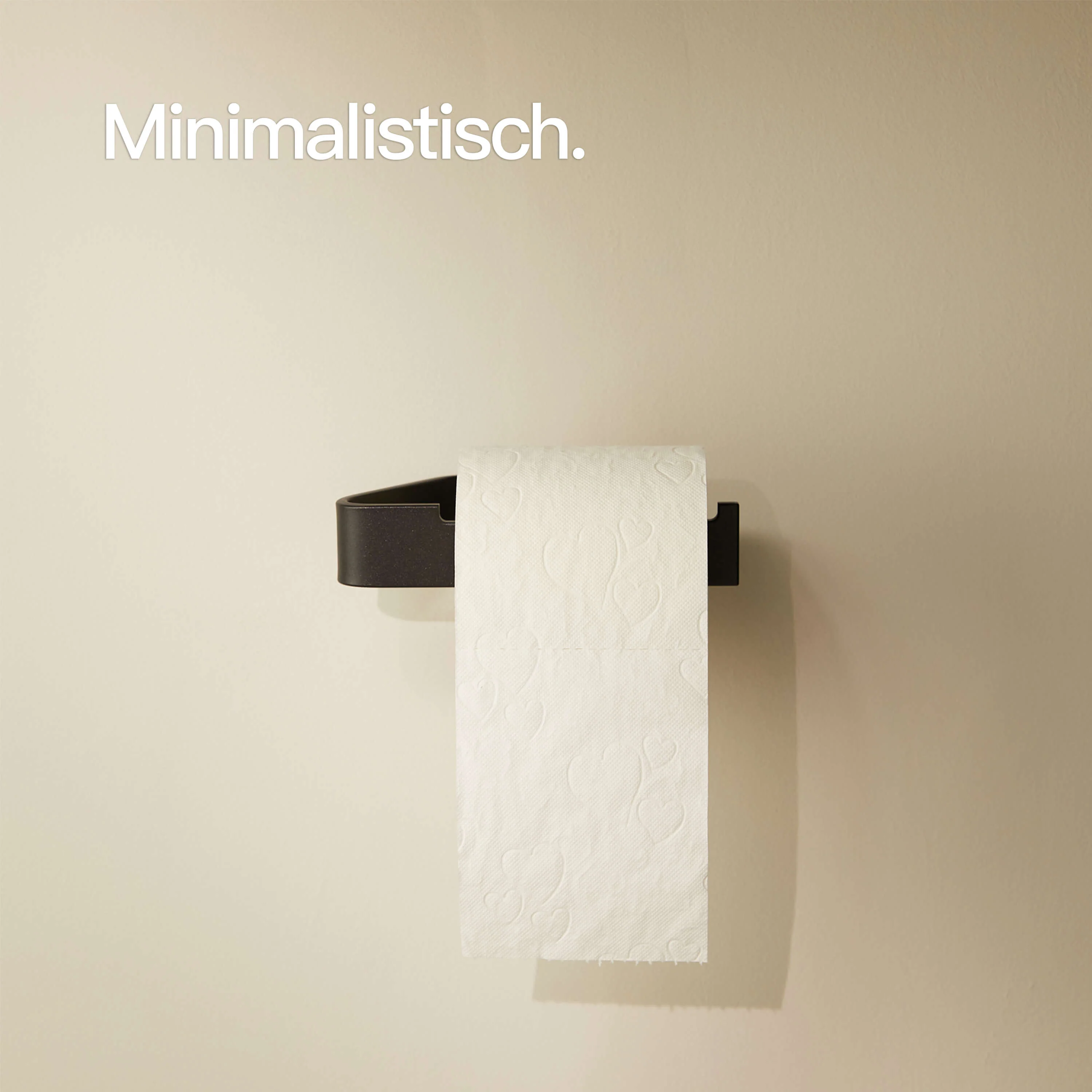 Toilettenpapierhalter ohne Bohren Schwarz - Image 3