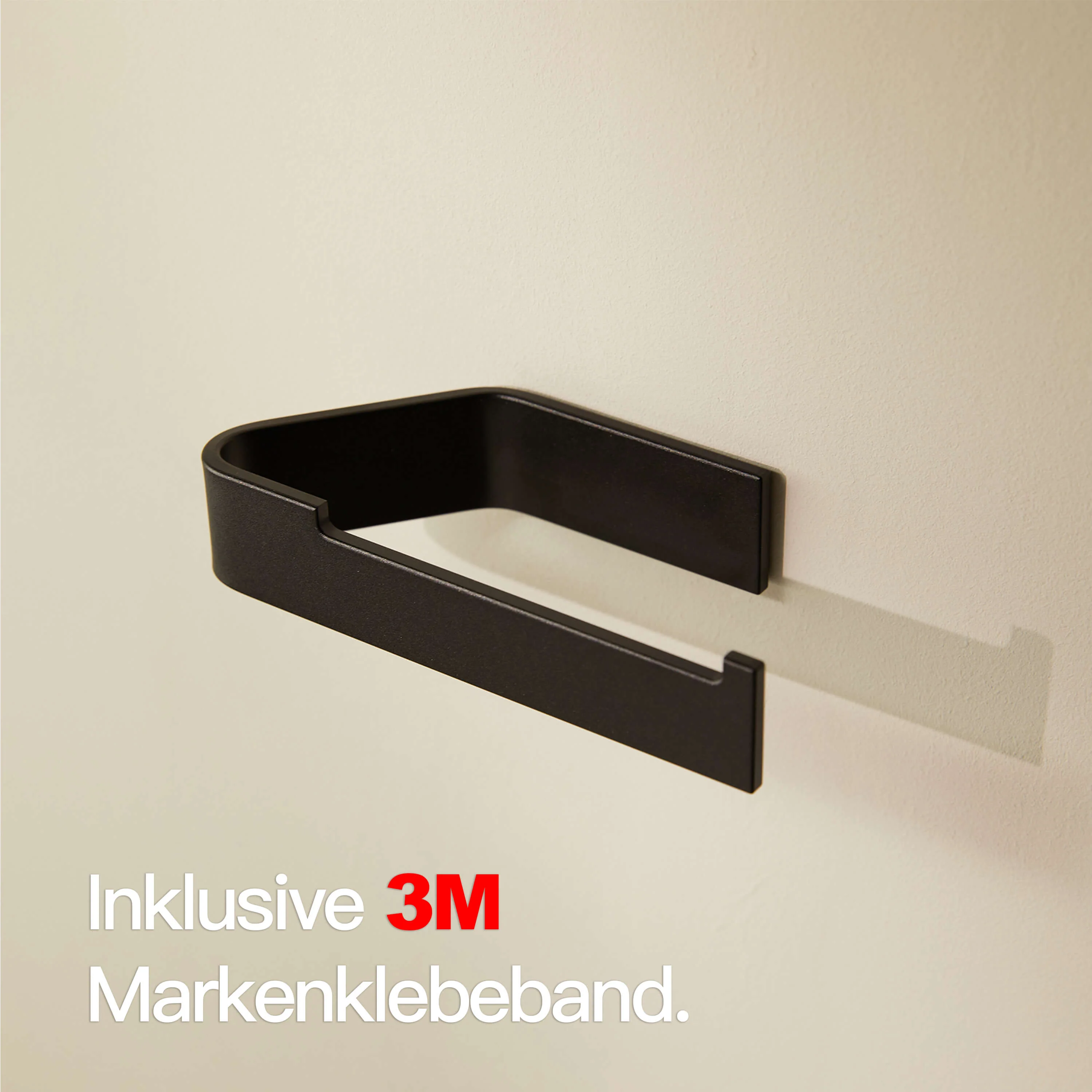 Toilettenpapierhalter ohne Bohren Schwarz - Image 5