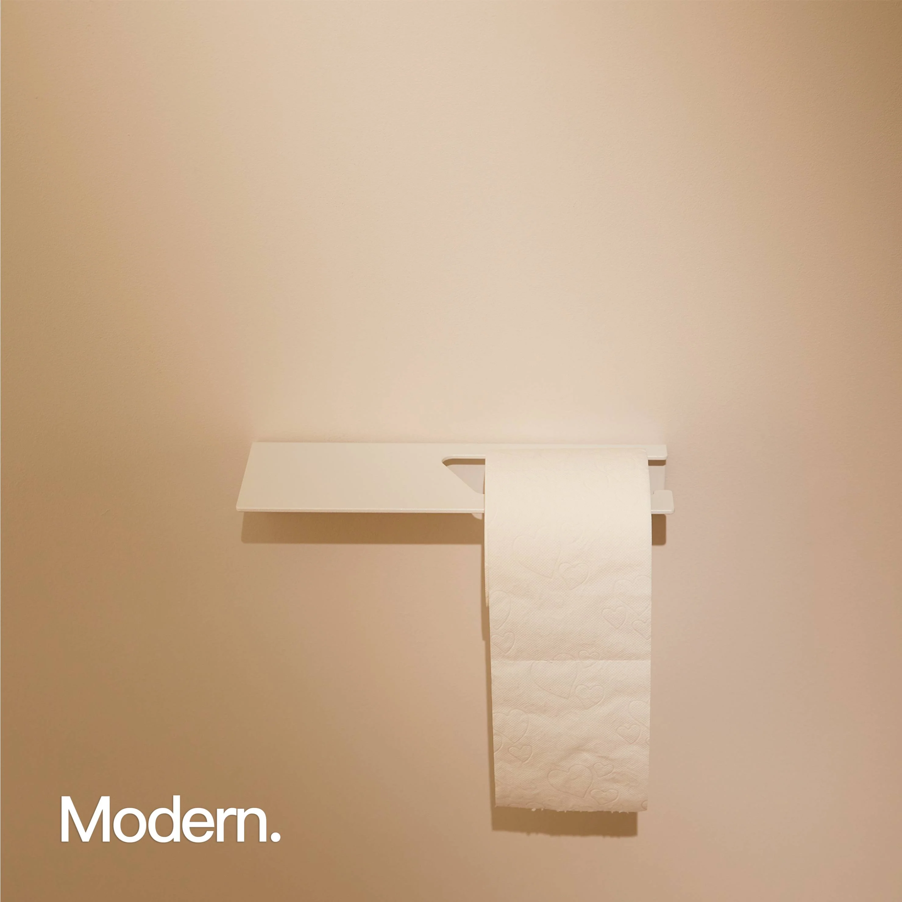 Toilettenpapierhalter ohne Bohren mit Ablage Weiß - Image 4