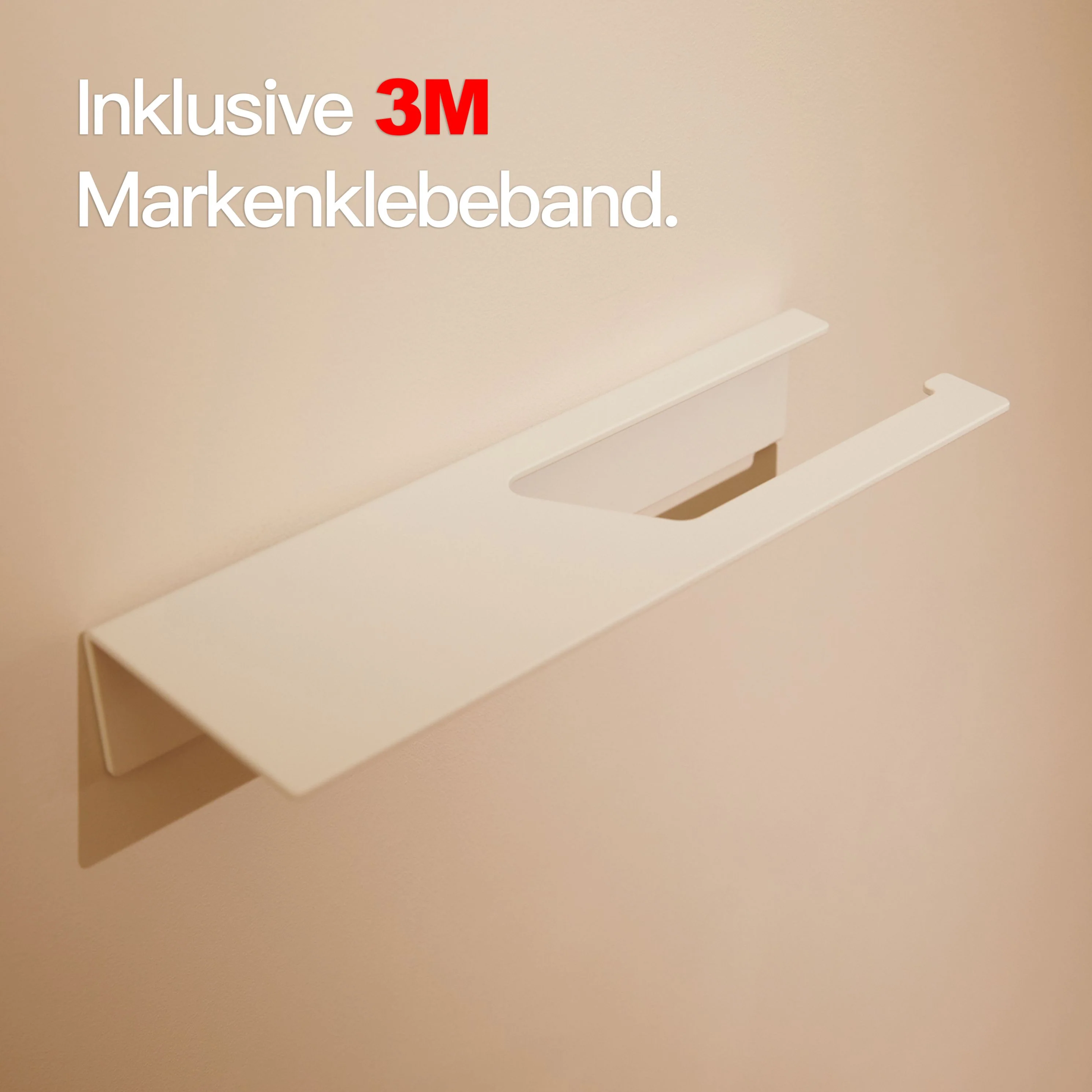 Toilettenpapierhalter ohne Bohren mit Ablage Weiß - Image 5