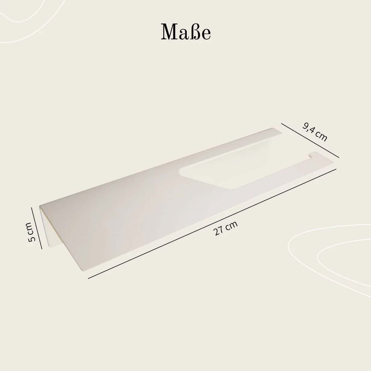 Toilettenpapierhalter ohne Bohren mit Ablage Weiß - Image 8