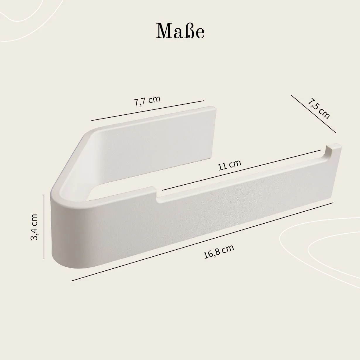 Toilettenpapierhalter ohne Bohren Weiß - Image 8