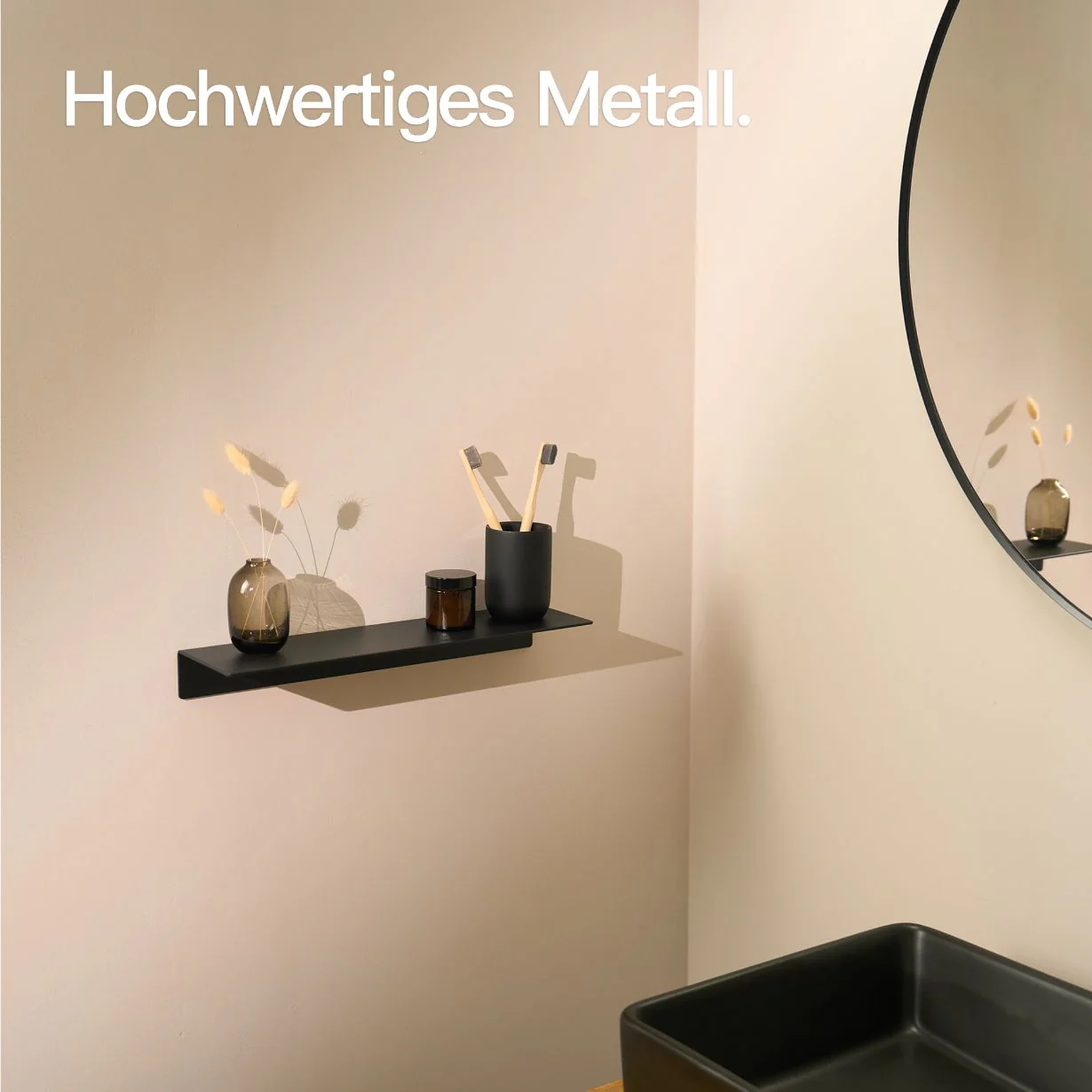 Wandregal ohne Bohren Schwarz - Image 17
